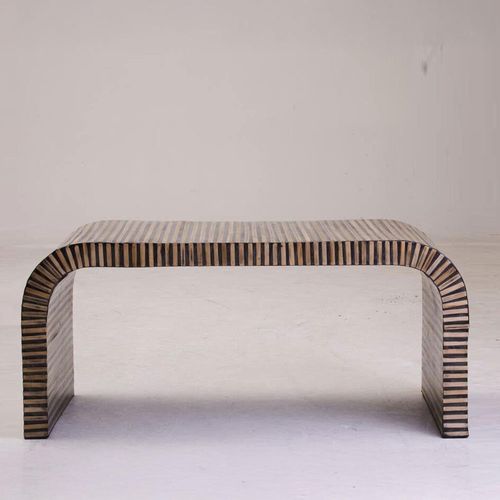 Bambusa Coffee Table - Curved - Bamboo Inlay