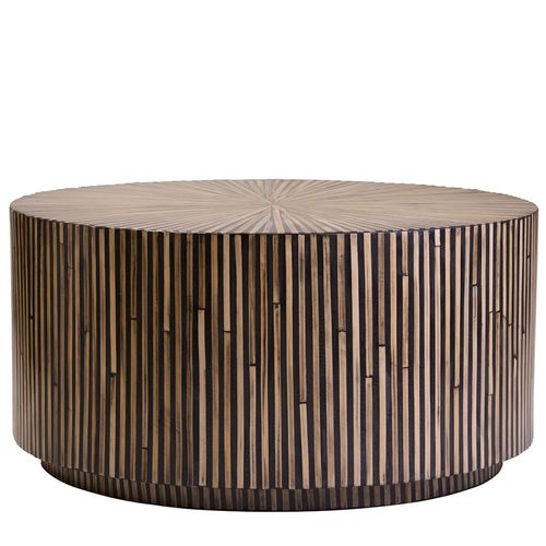Bambusa Coffee Table - Round - Bamboo Inlay