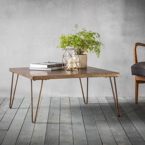 Clearance - Pompeii Metallic Ceramic Square Coffee Table - A138