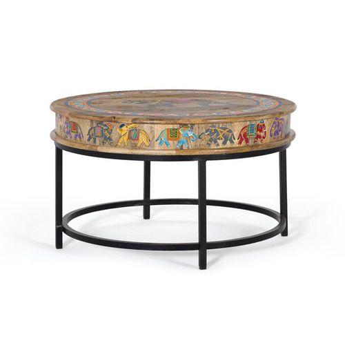 Darambue Coffee Table - Mango Wood - Painted - Round