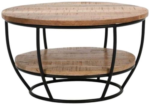 Dispur Solid Mango Wood Coffee Table with Shelf
