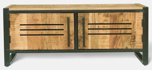 Frais Industrial Rustic Wood Storage Coffee Table