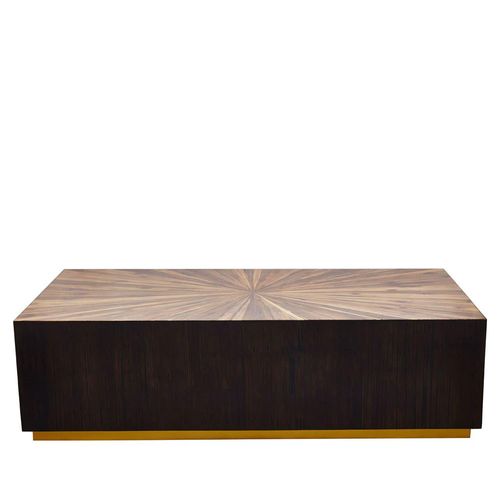 Gabelle Coffee Table - Dark Bamboo Wood - Sunburst