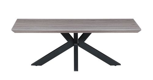 Manhattan Coffee Table - Grey - 120cm - Black Spider Legs Base