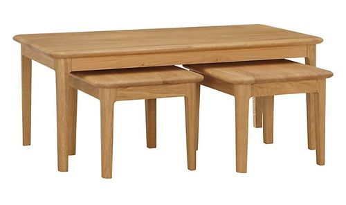 Modena Nest of 3 Coffee Tables - Oak
