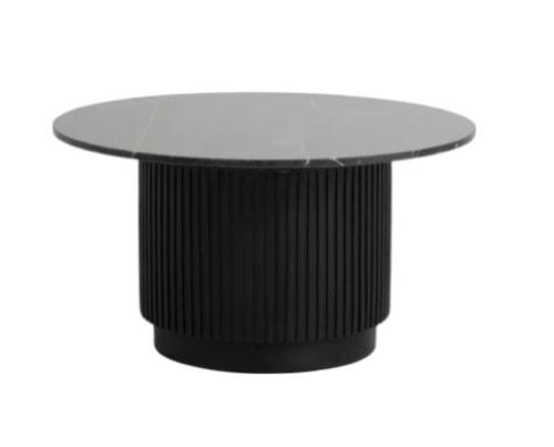 Erie Black Marble Round Coffee Table