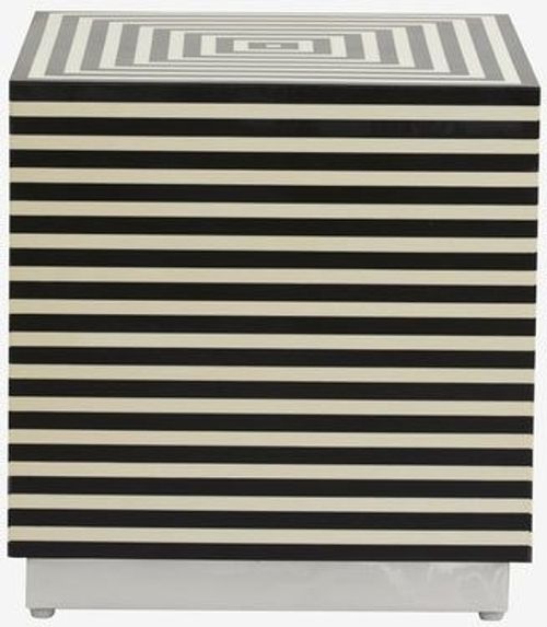 Taura Black and White Square Coffee Table