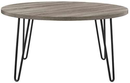Obion Retro Round Coffee Table in Grey Oak - 3615307COMUK