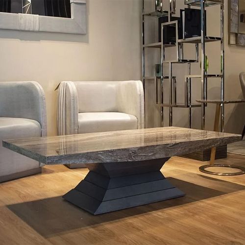 Opera Coffee Table - Marble with Wooden Base - Variation Available