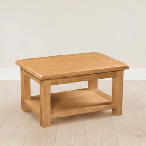 Salisbury Premium Large Coffee Table - with Shelf - Oak