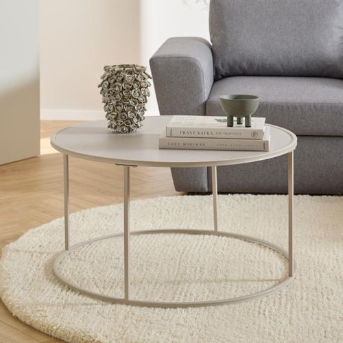 Seaford Coffee Table - Round - Grey Melamine