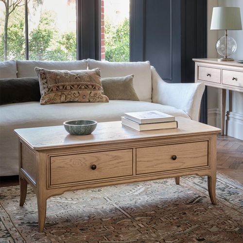 Toulon Coffee Table - 2 Drawer - Oak