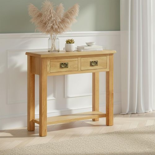 Salisbury Lite Console Table - 2 Drawer - Oak