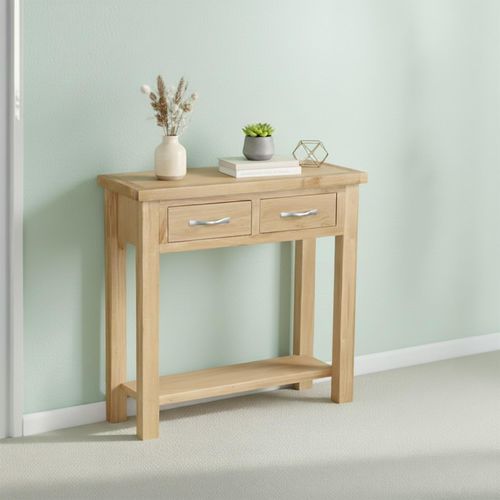 New Trinity Console Table - 2 Drawer - Natural Oak
