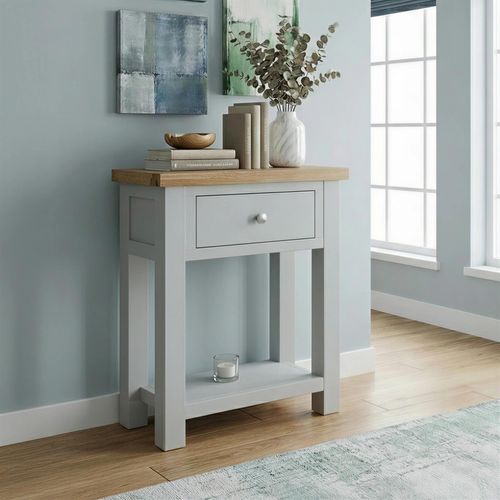 Lundy Console Table - 1 Drawer - Grey Painted