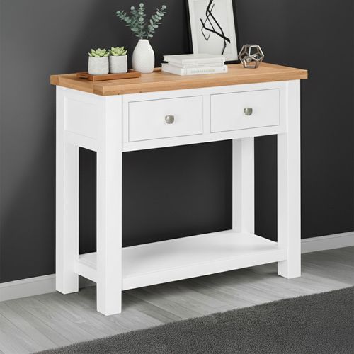 Lundy Console Table - 2 Drawer - White Painted