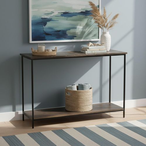 Fowey Console Table - Dark Brown Mango Wood
