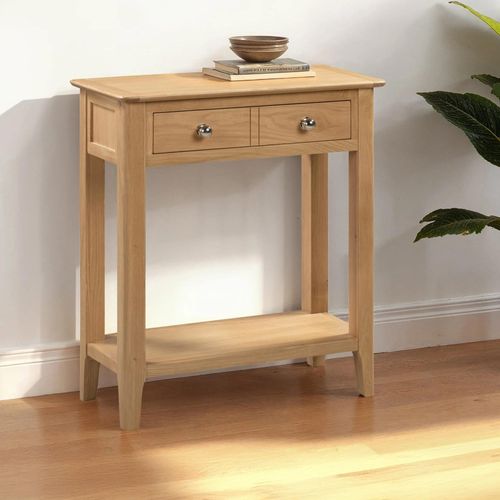 Cotswold Console Table - 2 Drawer - Oak