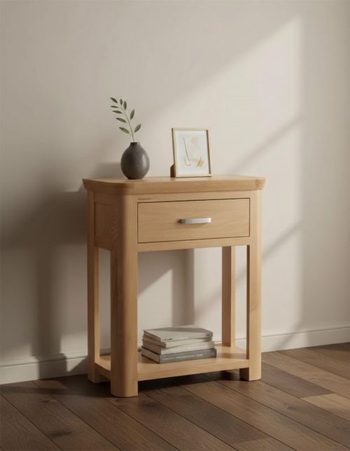 Treviso Console Table - 1 Drawer - Oak