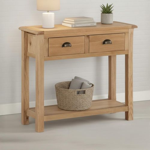 Kilmore Console Table - 2 Drawer - Oak