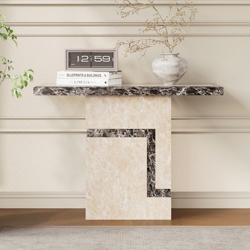 Venice Console Table - Cream Marble