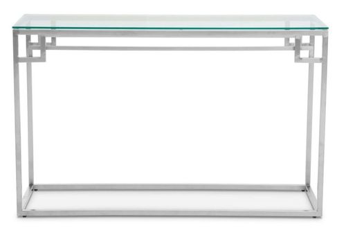 Allure Console Table - Glass - Silver Base
