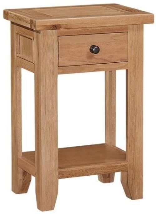 Appleby Oak Narrow Hallway Console Table with 1 Drawer