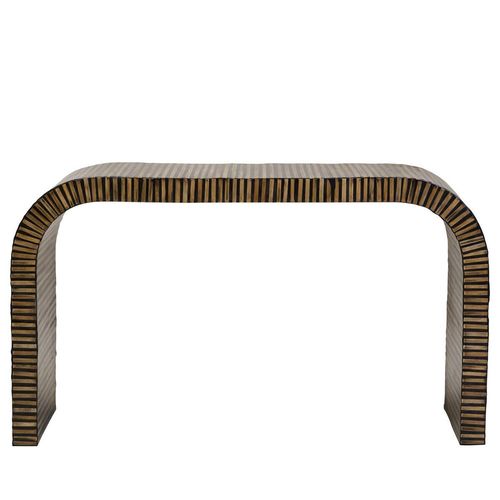 Bambusa Console Table - Curved - Bamboo Inlay