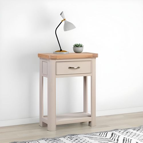 Clarion Console Table - 1 Drawer - Oak and Grey