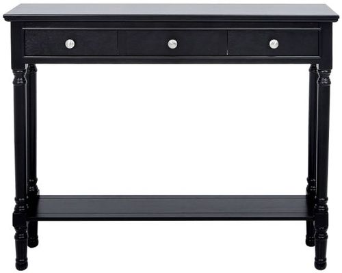 Delta Console Table - 3 Drawer - Black