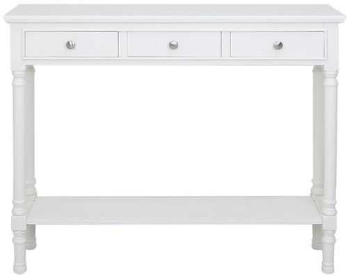 Delta Console Table - 3 Drawer - White