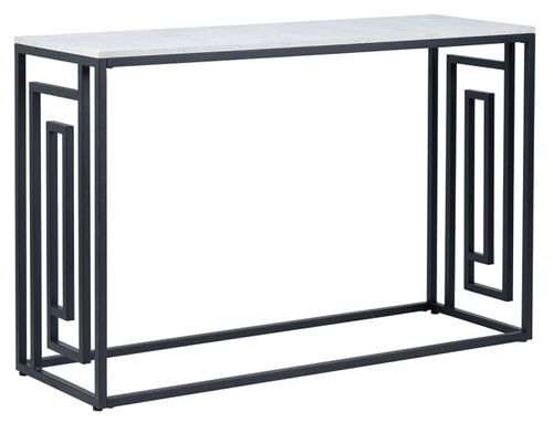 Devon Console Table - Grey Wood and Black