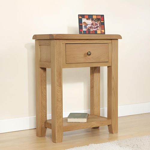 Dorset Console Table - 1 Drawer - Oak