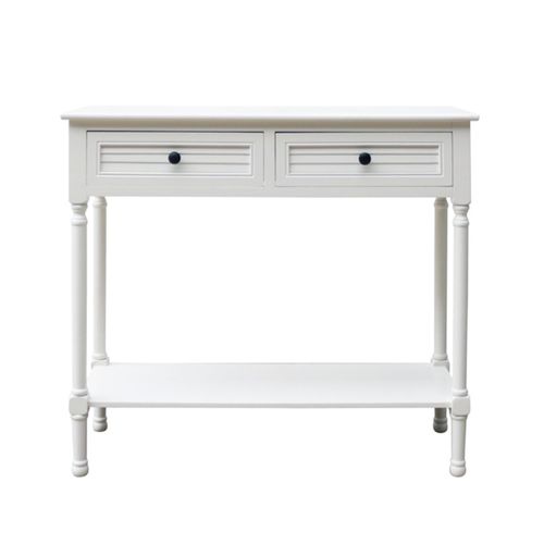 Elise Console Table - Pearl White - 2 Drawer