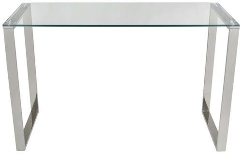 Harry Console Table - Glass and Chrome