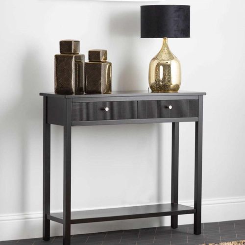 Lindon Console Table - 2 Drawer - Black