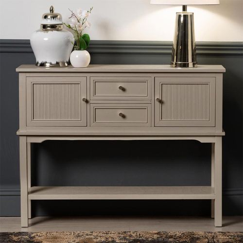 Lindon Hall Table - 2 Door - 2 Drawer - Taupe