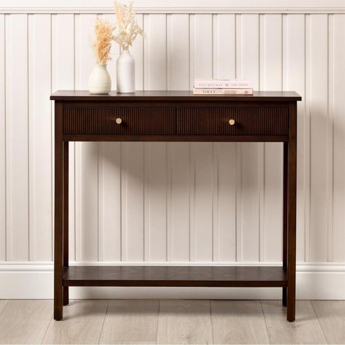 Lindon Console Table - 2 Drawer - Walnut
