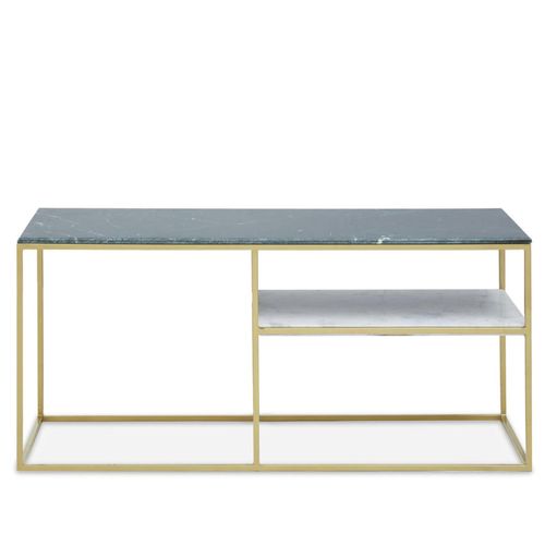 Nirav Console Table - Marble with Gold Base