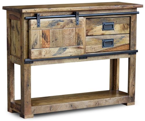 Renwal Works Industrial Style Wooden 110cm Console Table