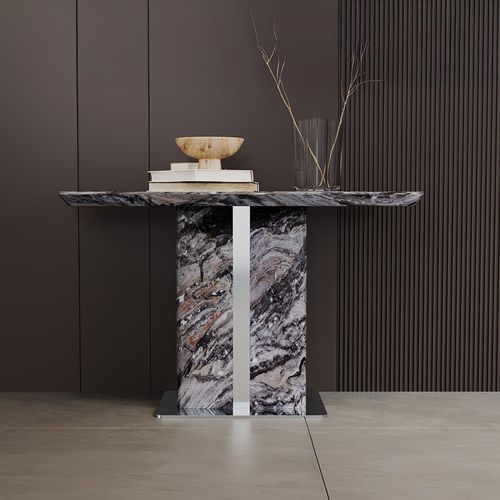 Saronno Grey Marble Console Table
