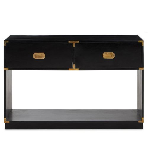 Sarter Console Table - 2 Drawer - Black Mango Wood