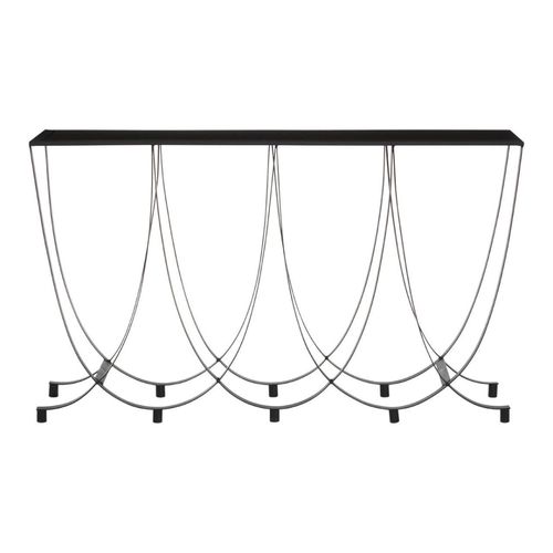 Trento Console Table - Black Glass