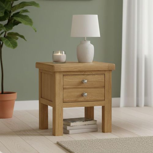 Normandy Oak 1 Drawer Lamp Table