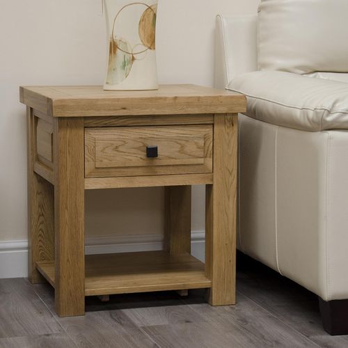 Winchcombe Oak 1 Drawer Lamp Table