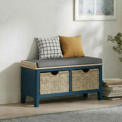 Marlow Storage Bench - Blue
