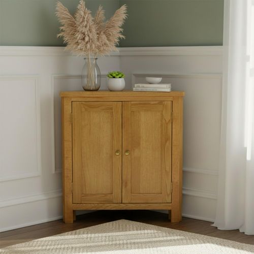 Salisbury Lite Corner Cupboard - 2 Door - Oak