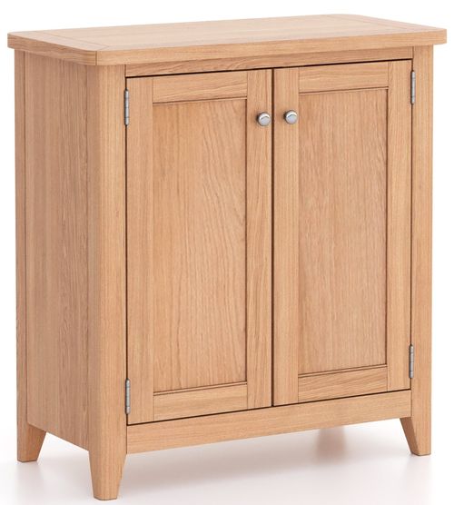 Arden Oak Compact 2 Door Storage Cabinet