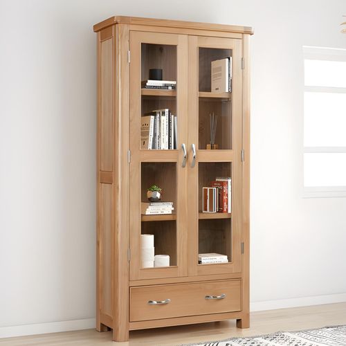 Clarion Display Cabinet - 2 Door - Oak