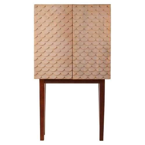 Costal Hall Cabinet - 2 Door - Dark Mango Wood